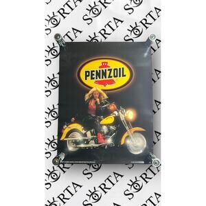 Vintage 1994 Pennzoil Harley Davidson Poster 22”x17”